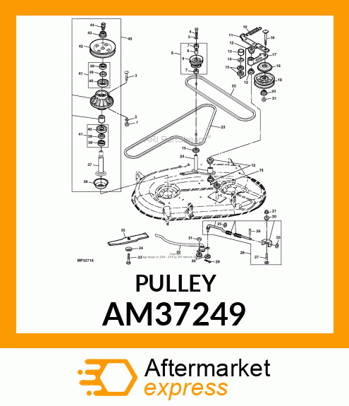 IDLER, RIVETED amp; WELDED FLAT W/BRG AM37249