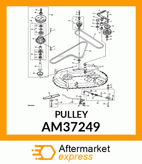 IDLER, RIVETED amp; WELDED FLAT W/BRG AM37249