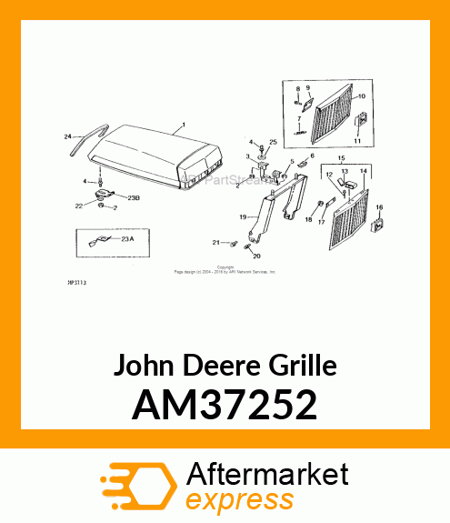 GRILLE, GRILLE RIVETED AM37252