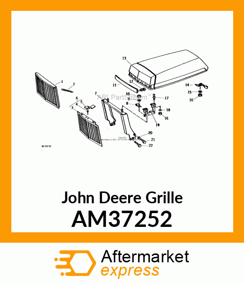 GRILLE, GRILLE RIVETED AM37252