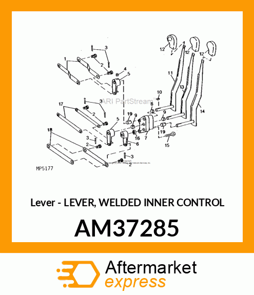 Lever - LEVER, WELDED INNER CONTROL AM37285