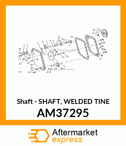 Shaft - SHAFT, WELDED TINE AM37295