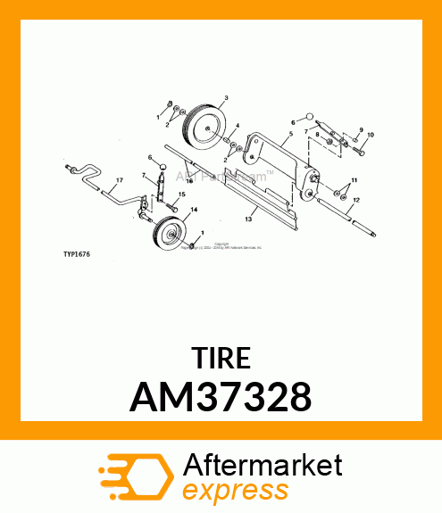 FRONT WHEEL ASSY AM37328