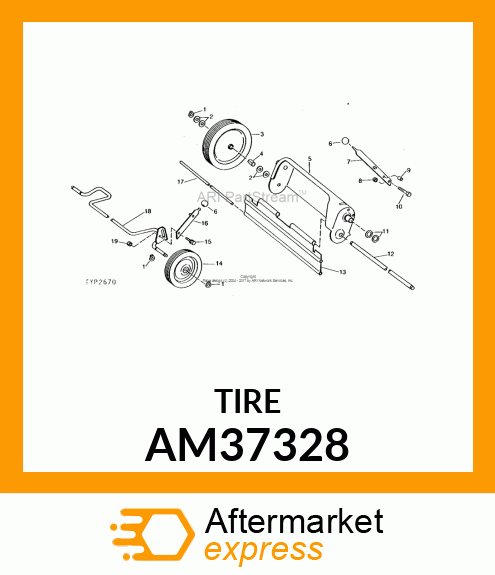 FRONT WHEEL ASSY AM37328