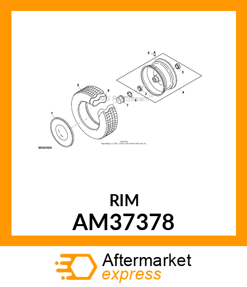 WHEEL amp; BEARING ASSY AM37378