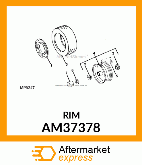 WHEEL amp; BEARING ASSY AM37378