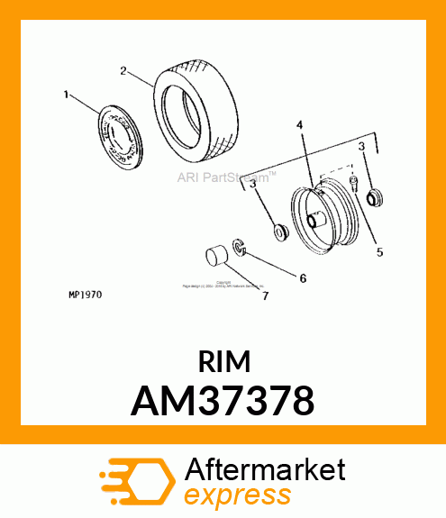 WHEEL amp; BEARING ASSY AM37378