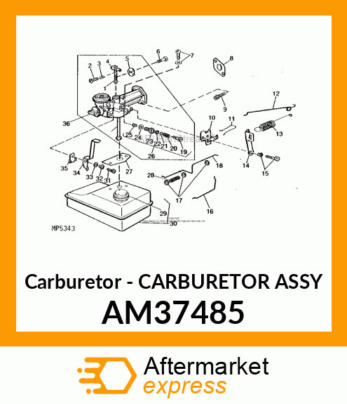 Carburetor - CARBURETOR ASSY AM37485