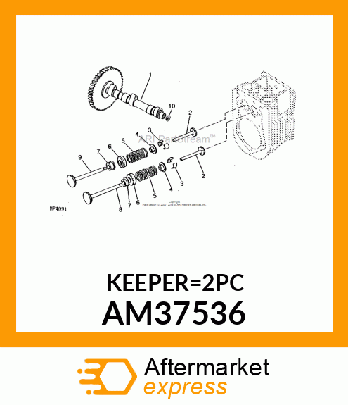 KIT, VALVE KEEPER AM37536