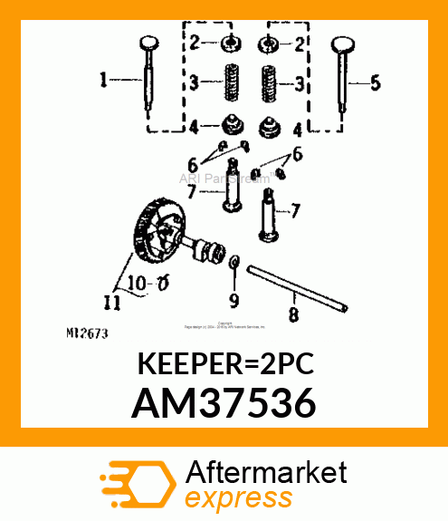 KIT, VALVE KEEPER AM37536