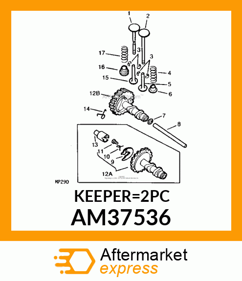 KIT, VALVE KEEPER AM37536