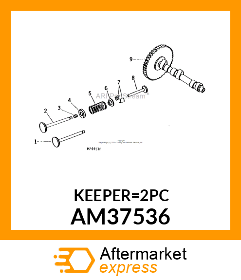 KIT, VALVE KEEPER AM37536