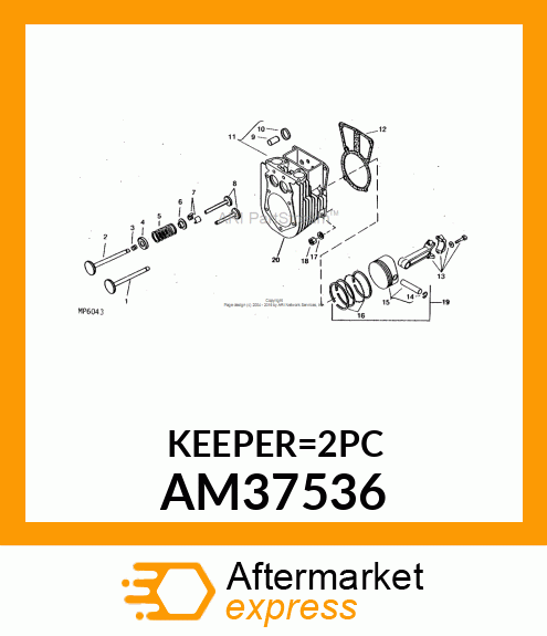 KIT, VALVE KEEPER AM37536