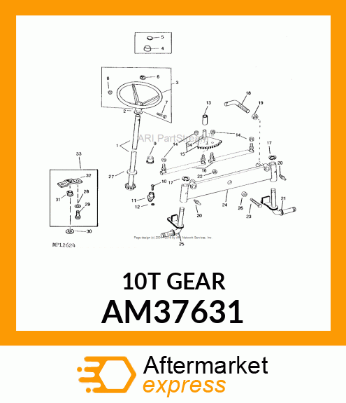 STEERING GEAR, GEAR, STEERING AM37631