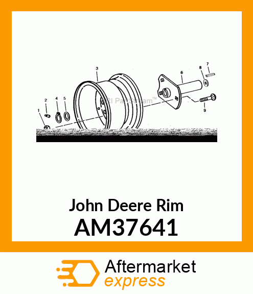 8 X 7.00 WHEEL ASSY AM37641