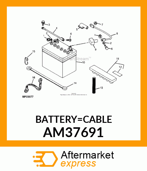 CABLE, BATTERY GROUND AM37691