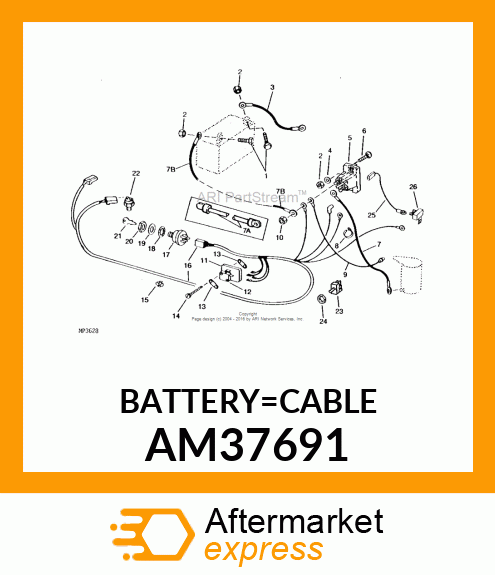 CABLE, BATTERY GROUND AM37691