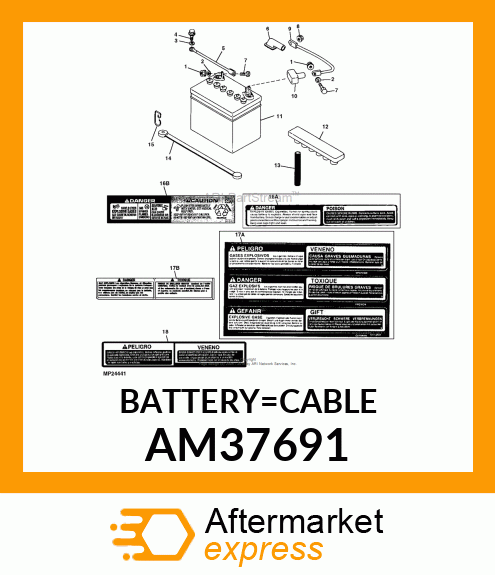 CABLE, BATTERY GROUND AM37691