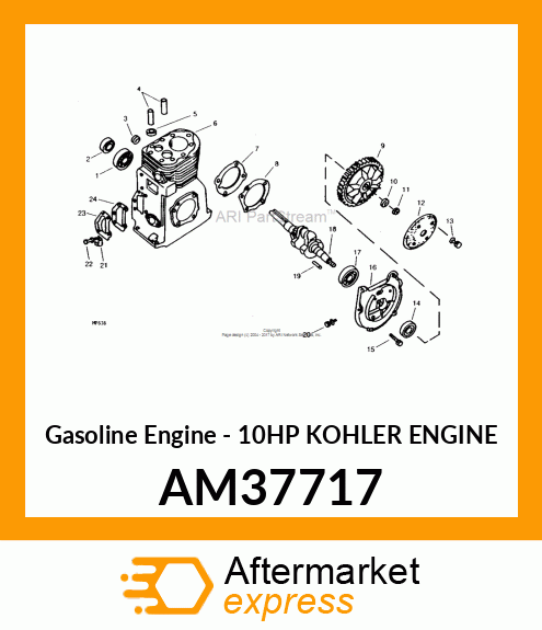 Gasoline Engine - 10HP KOHLER ENGINE AM37717