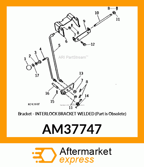 Bracket - INTERLOCK BRACKET WELDED (Part is Obsolete) AM37747