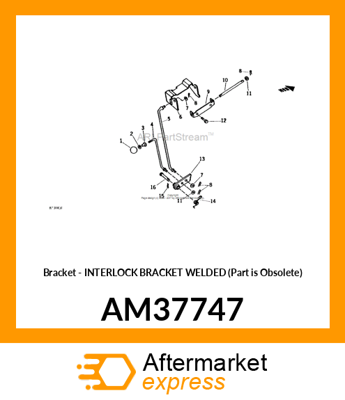 Bracket - INTERLOCK BRACKET WELDED (Part is Obsolete) AM37747