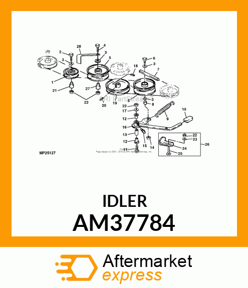IDLER, IDLER, WELDED amp; RIVETED W/BE AM37784