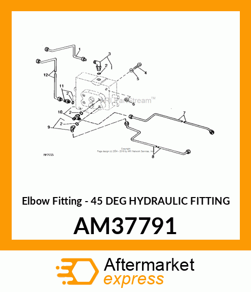 Elbow Fitting - 45 DEG HYDRAULIC FITTING AM37791