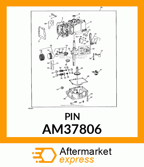 Pin Fastener - PISTON PIN ASSY, STD AM37806