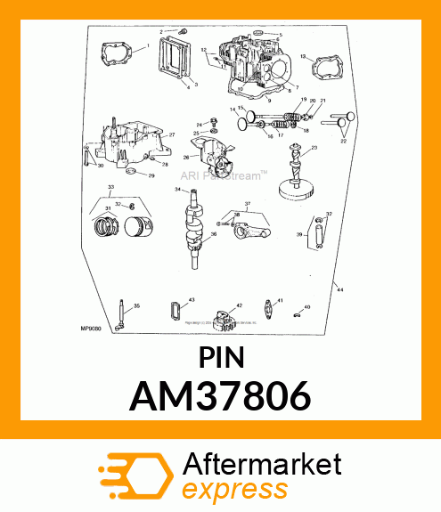 Pin Fastener - PISTON PIN ASSY, STD AM37806