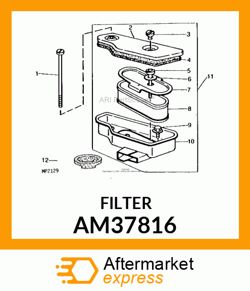 AIR CLEANER CARTRIDGE AM37816