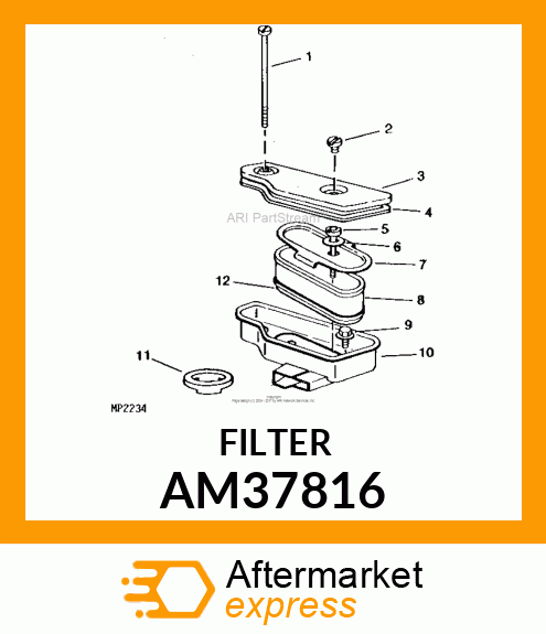 AIR CLEANER CARTRIDGE AM37816