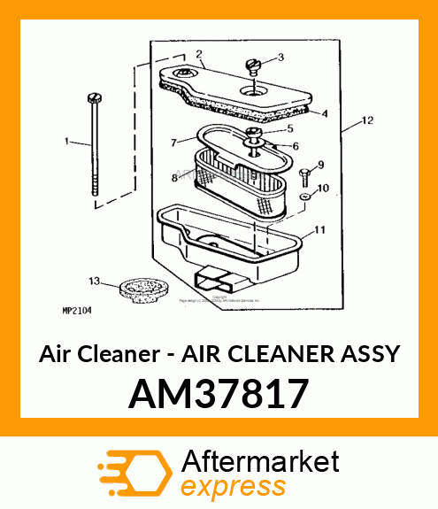 Air Cleaner - AIR CLEANER ASSY AM37817