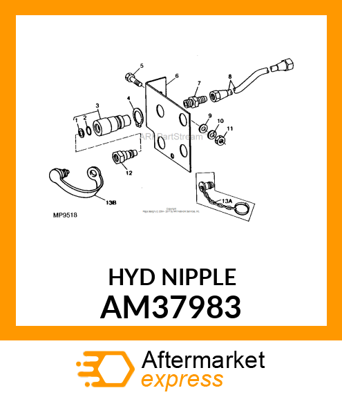 HYDR. QUICK COUPLER PLUG, COUPLER, AM37983