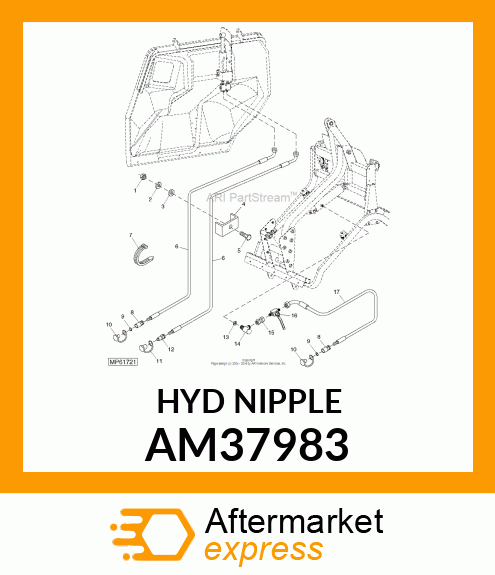 HYDR. QUICK COUPLER PLUG, COUPLER, AM37983