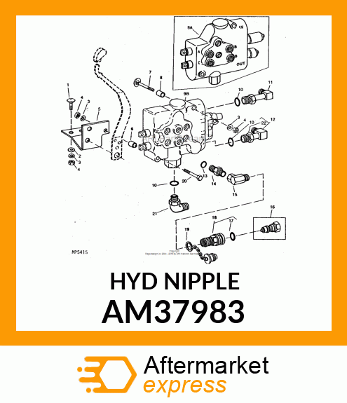 HYDR. QUICK COUPLER PLUG, COUPLER, AM37983