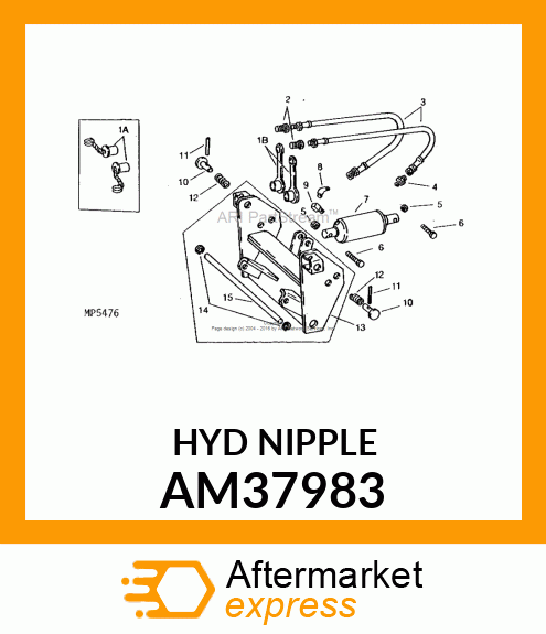 HYDR. QUICK COUPLER PLUG, COUPLER, AM37983