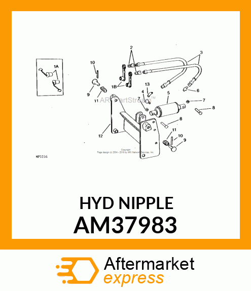 HYDR. QUICK COUPLER PLUG, COUPLER, AM37983