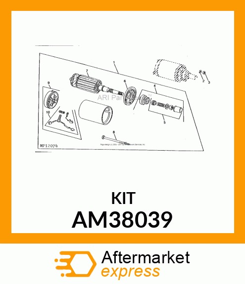 Kit - KIT, STARTER DRIVE AM38039