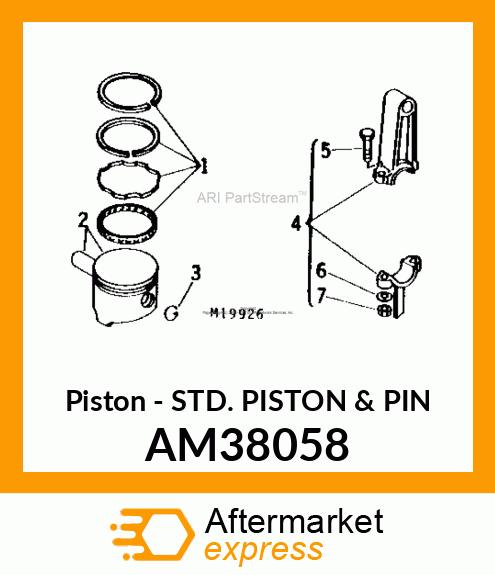 Piston - STD. PISTON & PIN AM38058