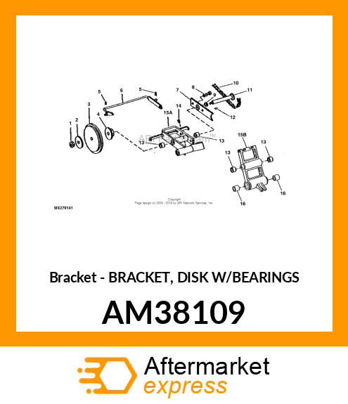 Bracket - BRACKET, DISK W/BEARINGS AM38109