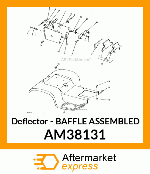 Deflector - BAFFLE ASSEMBLED AM38131