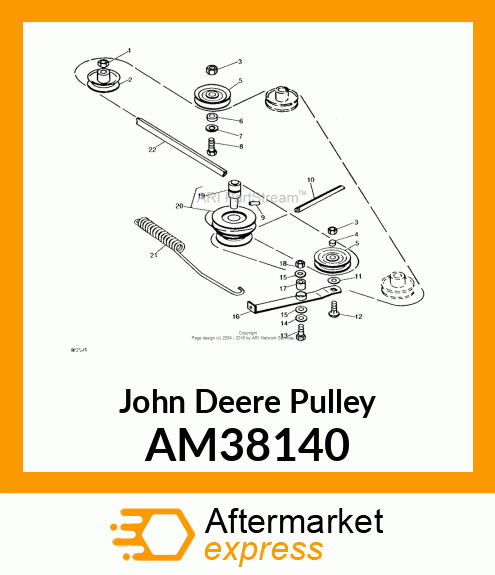 PULLEY, SHEAVE, W/BEARING ASSEMBLED AM38140