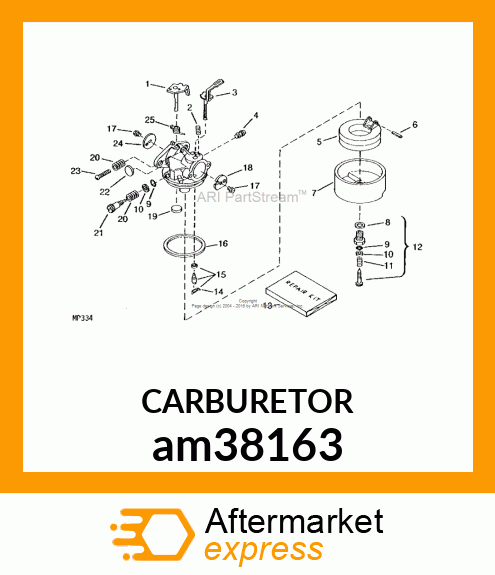 CARBURETOR am38163