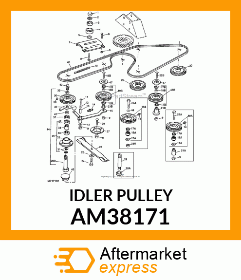 IDLER, IDLER, RIVETED amp; WELDED V AM38171