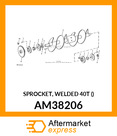 SPROCKET, WELDED 40T (AM38206) AM38206