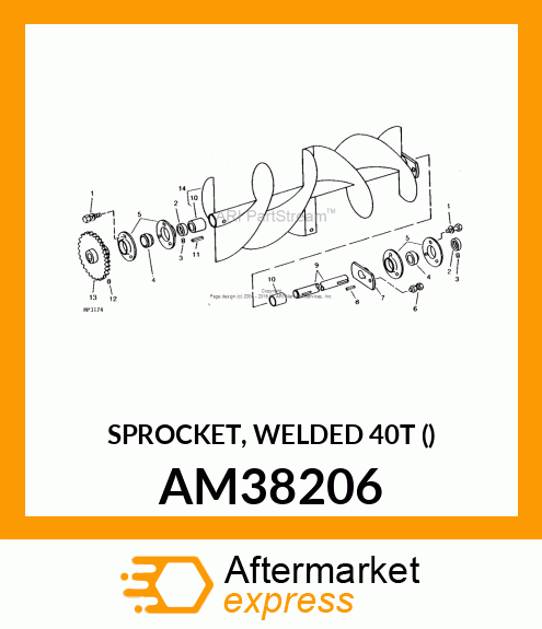 SPROCKET, WELDED 40T (AM38206) AM38206