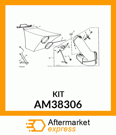 Kit 21" Rear Grass Bag Fas AM38306
