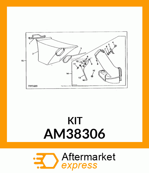 Kit 21" Rear Grass Bag Fas AM38306