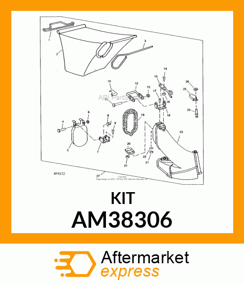 Kit 21" Rear Grass Bag Fas AM38306