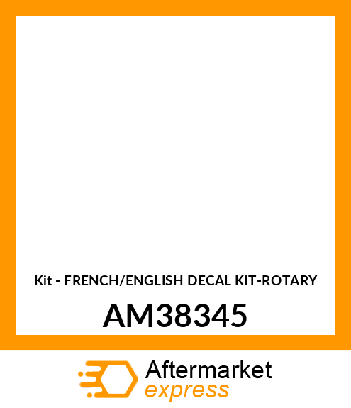 Kit - FRENCH/ENGLISH DECAL KIT-ROTARY AM38345